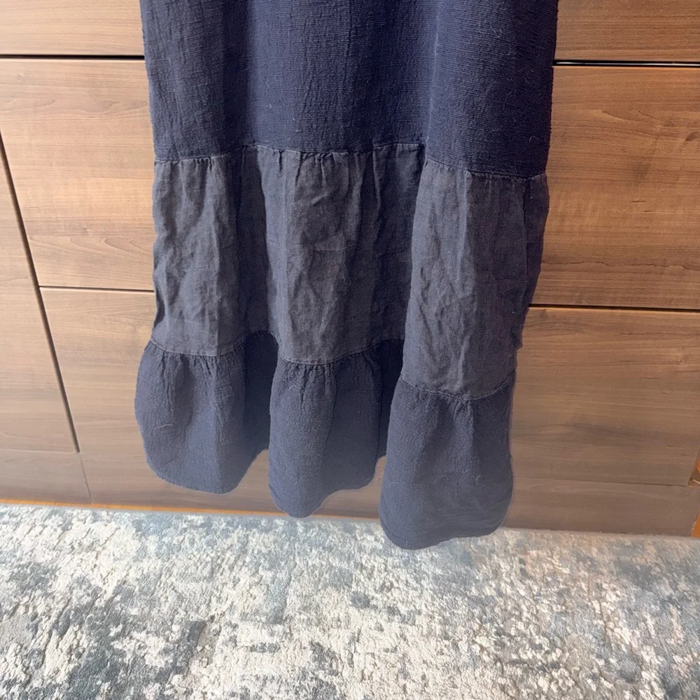 Linen + Cotton sundress/ Midi Dress - Picture 3 of 8
